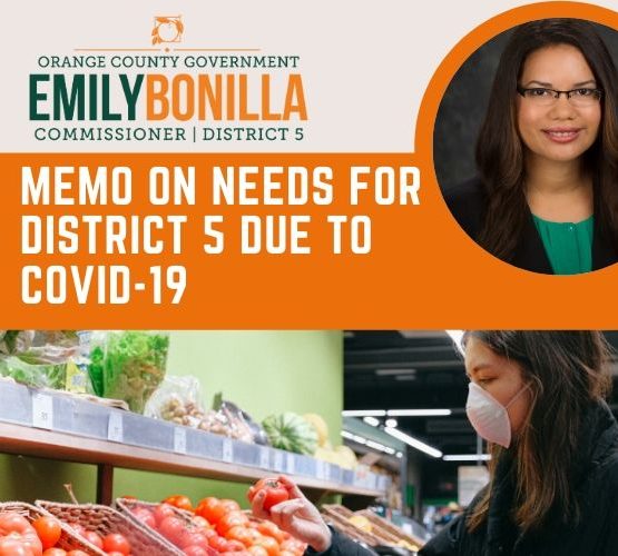MEMO – IMMEDIATE AND LONG TERM NEEDS FOR DISTRICT 5 DUE TO COVID-19