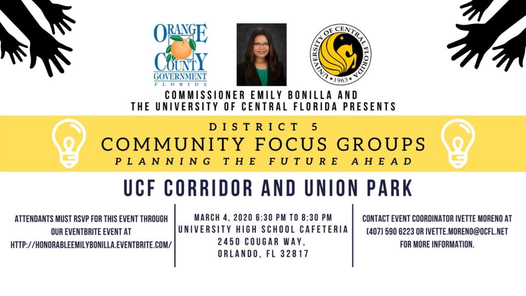 Neighborhood Planning: Focus Group for UCF Corridor & Union Park