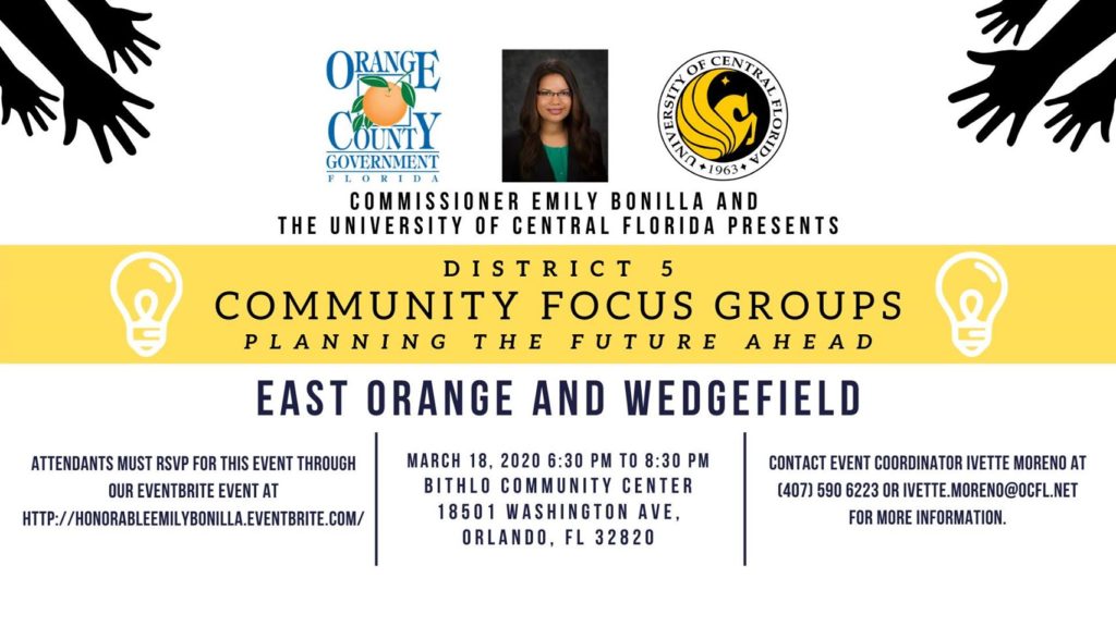 Neighborhood Planning: Focus Group for East Orange & Wedgefield