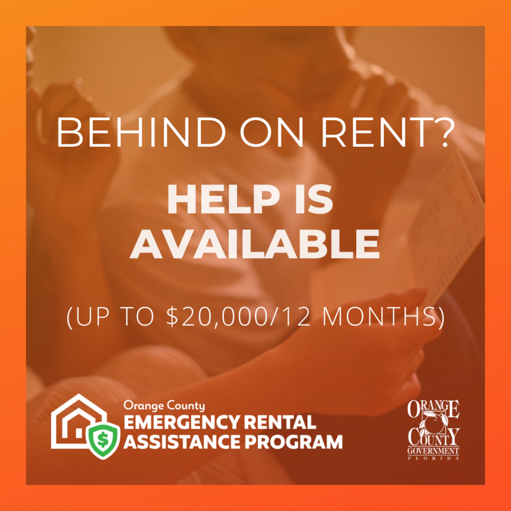 flyer for the orange county emergency rental assistance program