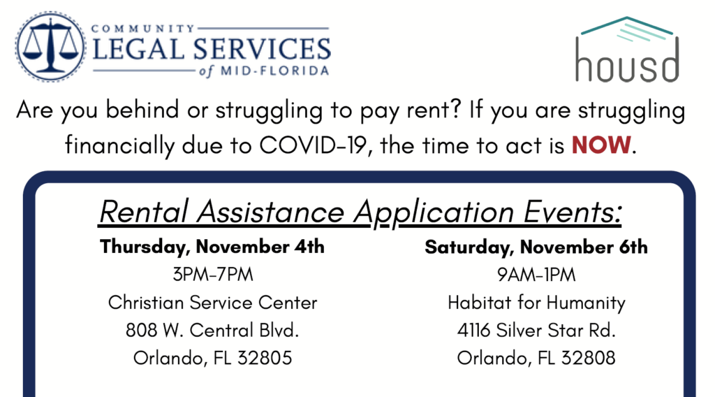flyer for the emergency rental assistance workshop including date time and location