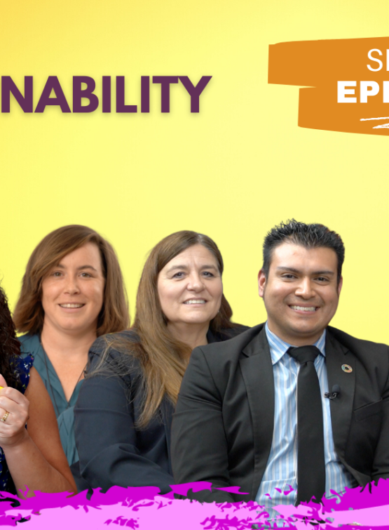 Featured image of host and guests of Emily Tells All Sustainability episode.