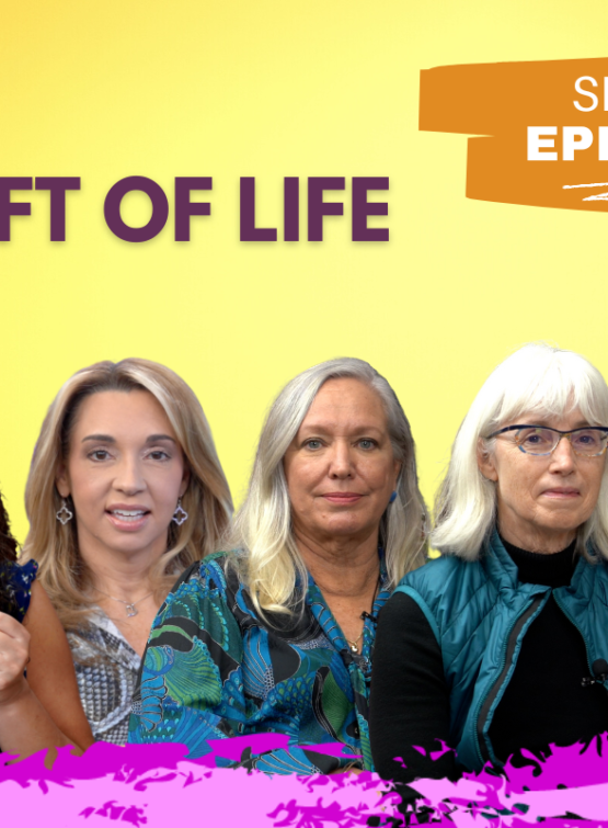 Featured image of host and guests of Emily Tells All Organ Donation episode