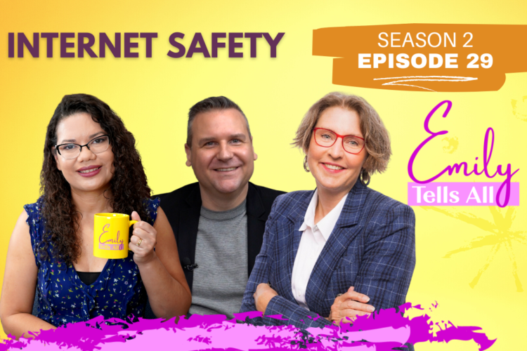 Featured image of Emily Tells All Internet Safety episode host and guests.