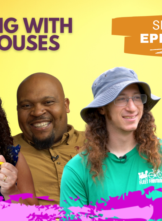 Featured image of host and guests of Emily Tells All Greenhouse episode.