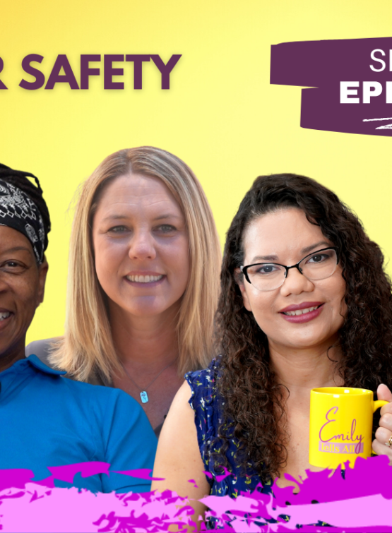 Featured image of host and guests of Emily Tells All Water Safety episode.