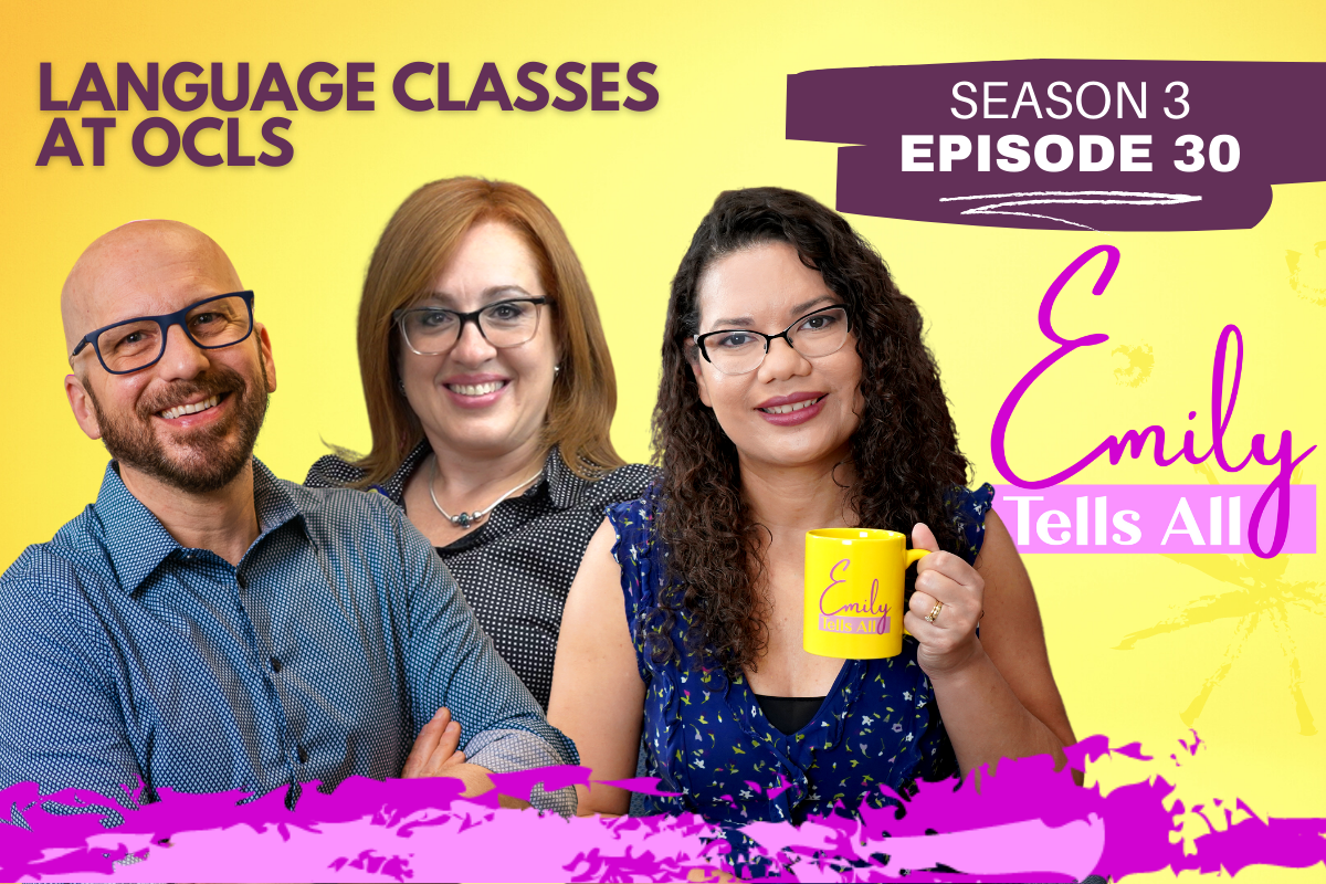 Featured image of Emily Tells All Learning Languages episode host and guests.