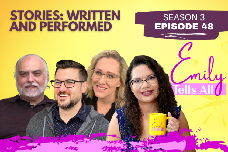 Featured image of Emily Tells All Stories episode host and guests.