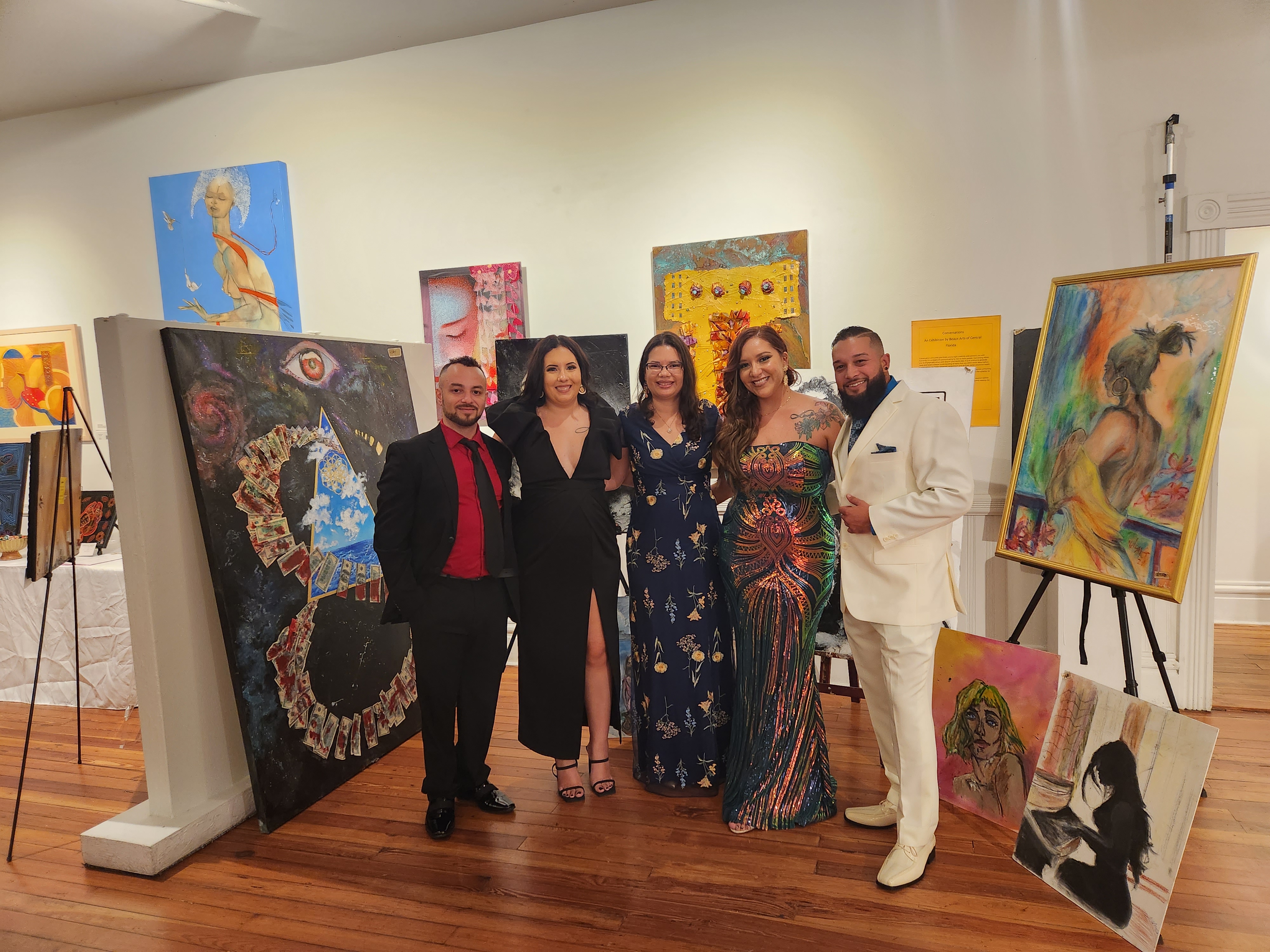 Commissioner Bonilla with Soul Sisters Founders Ashly Guerra and Judith Abrante in an art gallery 