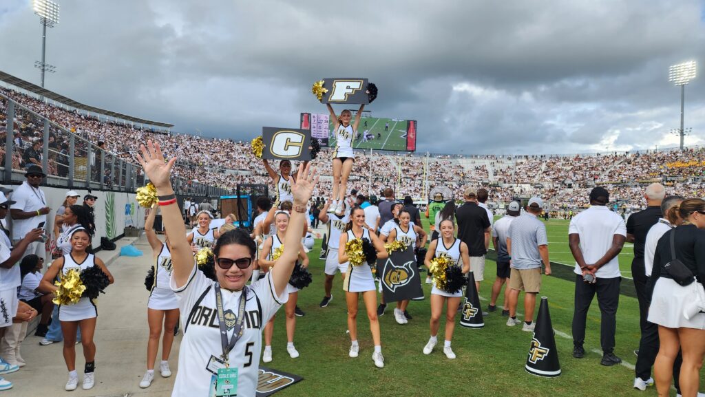 Commissioner Emily Bonilla at a UCF Football Game