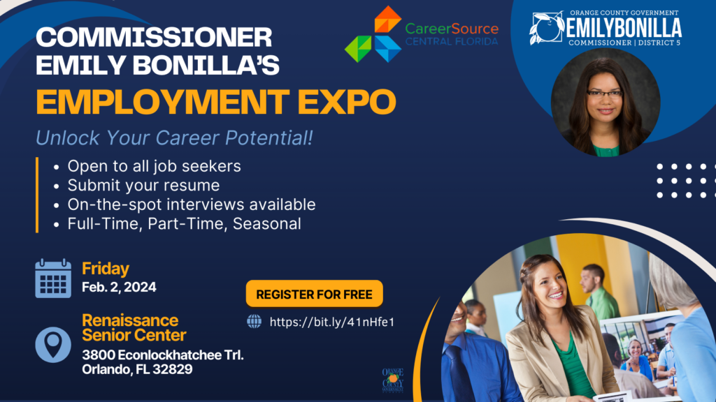 Commissioner Emily Bonilla’s Employment Expo with partner CareerSource Central FL
