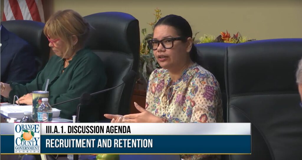 Commissioner Emily Bonilla at the March 5 III.A.1. Discussion Agenda Item labeled Recruitment and Retention