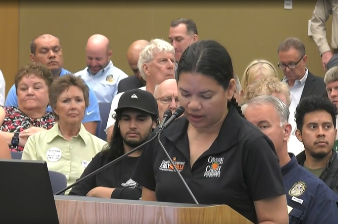 Commissioner Emily Bonilla speaks at the 5/1/24 Florida Fish and Wildlife Conservation Commission's meeting on Split Oak Forest