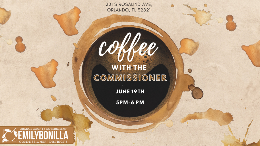 image of the flyer for Coffee with the Commissioner