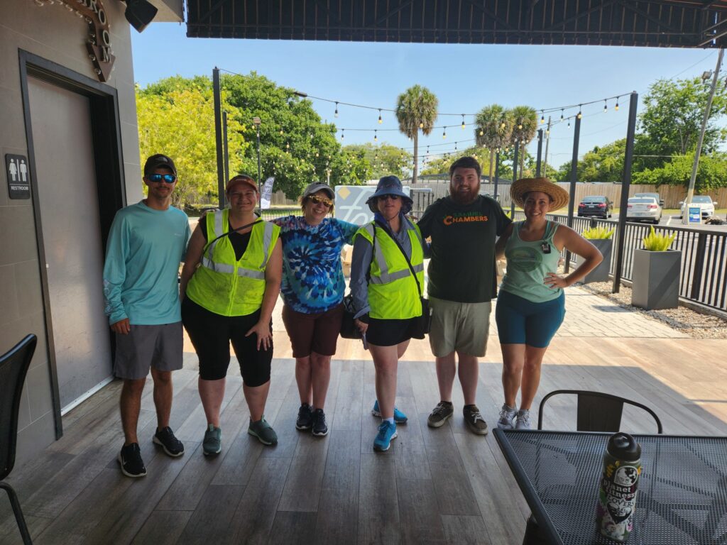 photograph of the Lee Road Clean-Up team