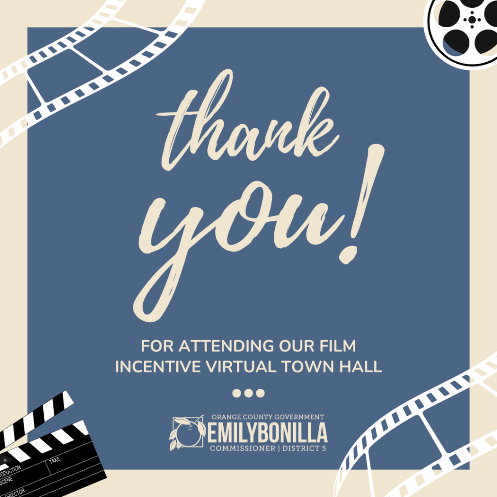 image of "Thank You" flyer for the film incentive town hall