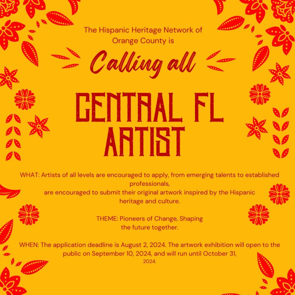 image of the Hispanic Heritage Network's request for art submissions