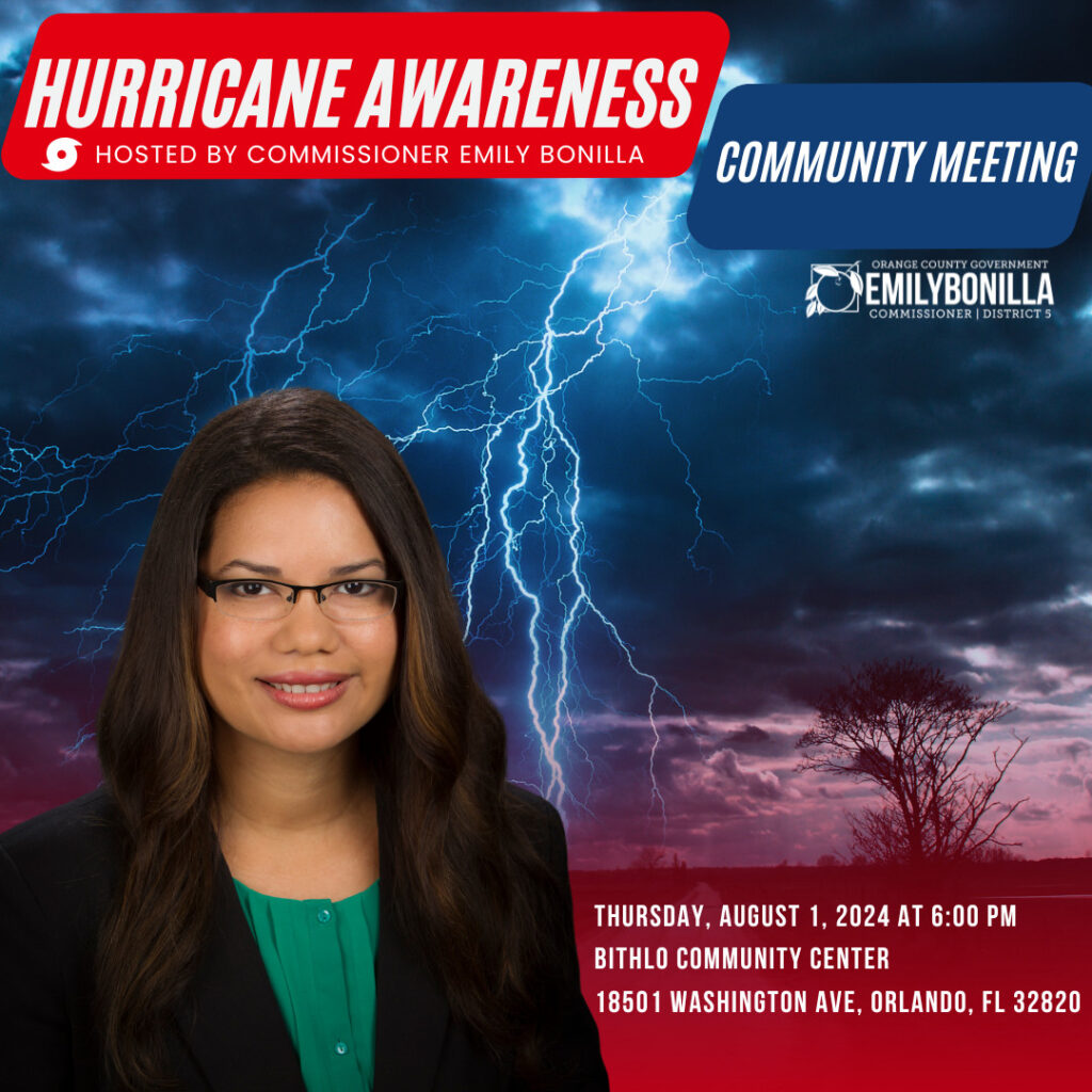 image of Commissioner Bonilla for the Hurricane Awareness Community Meeting