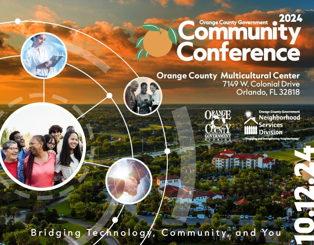 image of the flyer for the orange county government community conference