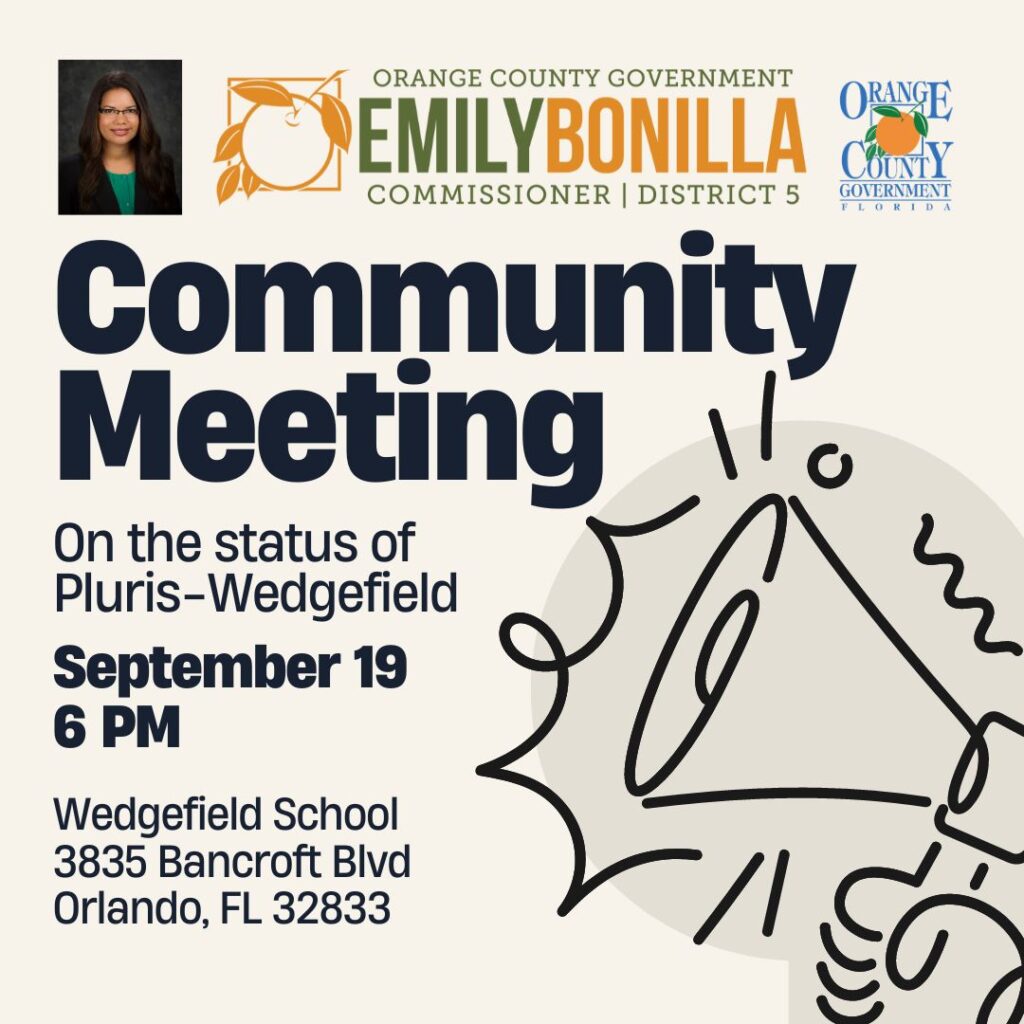 image of flyer for the September 19 Pluris community meeting